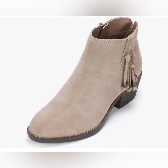 White Mountain 8.5 *Havana* Suede Leather Tassel Ankle Booties EUC - Picture 1 of 11